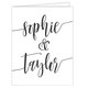 Black Large Swoosh Vertical Folded Note Cards Image 4 of 4